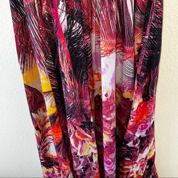 Free People Mika Maxi Dress Sunset Dreams Combo Halter Dress. Sz L - Picture 9 of 16
